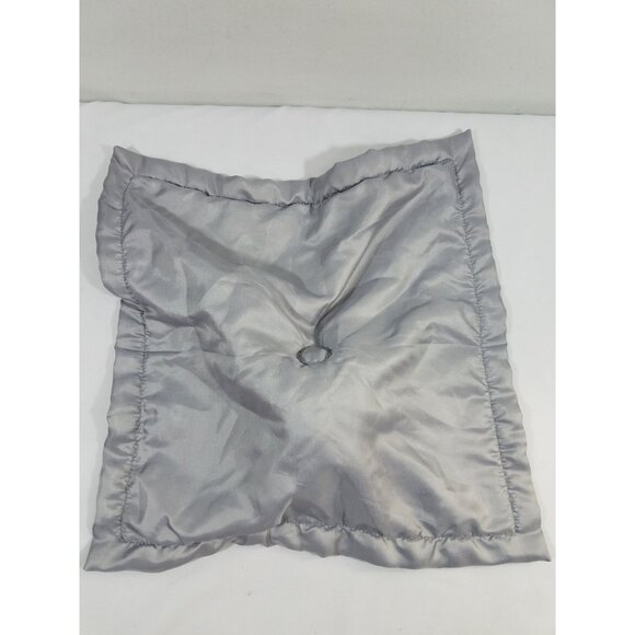 Carters Elephant Baby Lovey Security Blanket Grey With Satin Trim Soft Plush - Picture 5 of 5